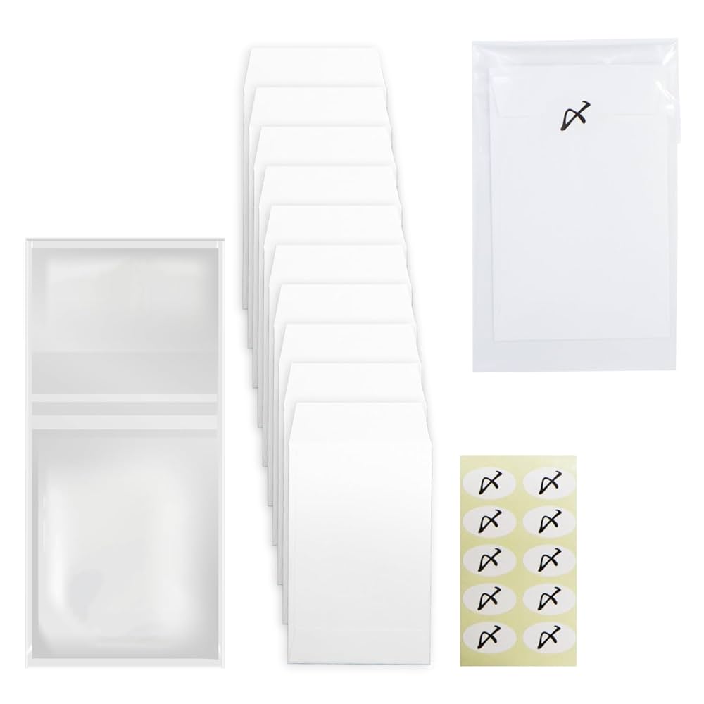 Amazon | ご祝儀用白ぽち袋+持ち運び用OPP袋+〆シールの合計10